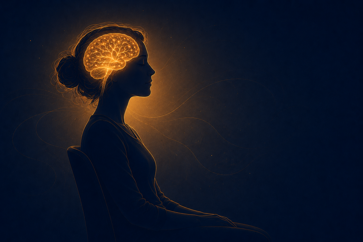 Calm illustration representing a reduced mental load of motherhood through intentional rest and support